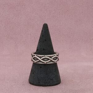 james avery sterling silver retired crown of thorns band ring size 8.75